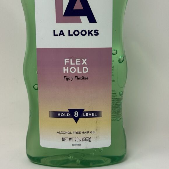 2 x LA Looks Flex Hold Styling Gel Level 8, All Types Alcohol Free 20 Oz New - Picture 3 of 7